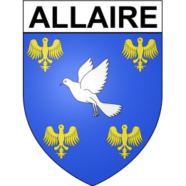 Pegatinas escudo de armas de Allaire adhesivo de la etiqueta engomada