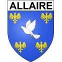 Pegatinas escudo de armas de Allaire adhesivo de la etiqueta engomada