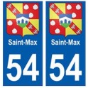 54 St.-Max-wappen-aufkleber typenschild aufkleber stadt