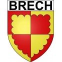 Pegatinas escudo de armas de Brech adhesivo de la etiqueta engomada