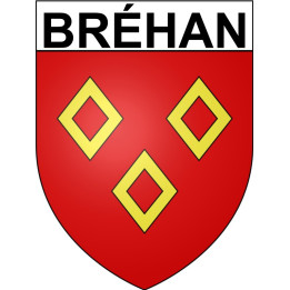Bréhan 56 ville Stickers blason autocollant adhésif