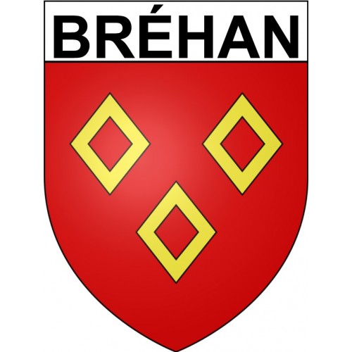 Bréhan 56 ville Stickers blason autocollant adhésif