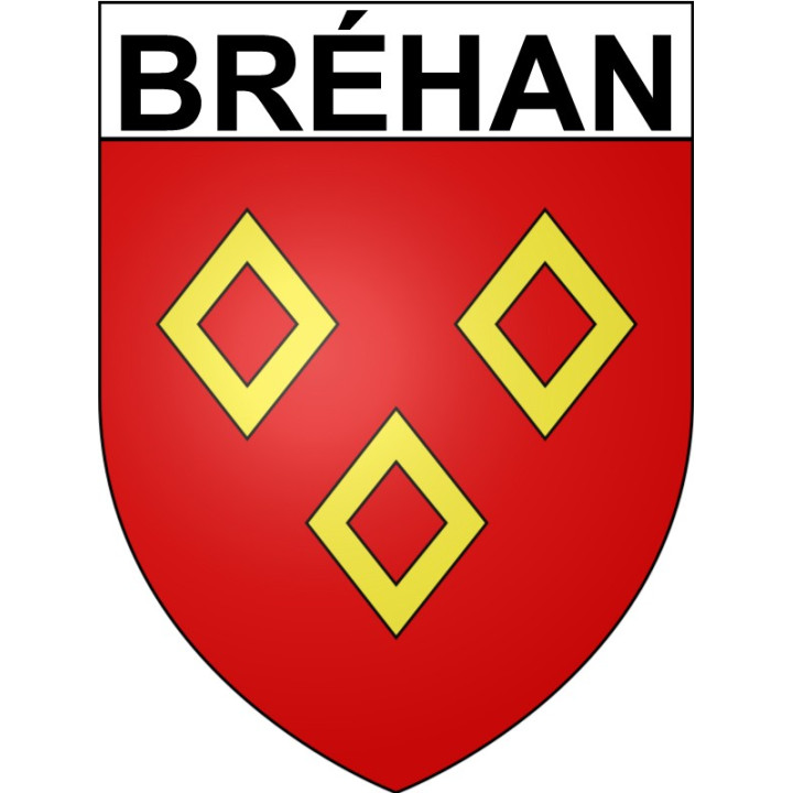 Bréhan 56 ville Stickers blason autocollant adhésif