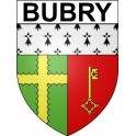 Pegatinas escudo de armas de Bubry adhesivo de la etiqueta engomada