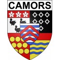 Pegatinas escudo de armas de Camors adhesivo de la etiqueta engomada