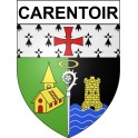 Pegatinas escudo de armas de Carentoir adhesivo de la etiqueta engomada