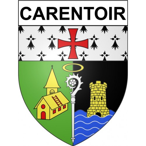 Carentoir Sticker wappen, gelsenkirchen, augsburg, klebender aufkleber