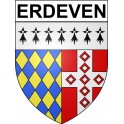 Pegatinas escudo de armas de Erdeven adhesivo de la etiqueta engomada