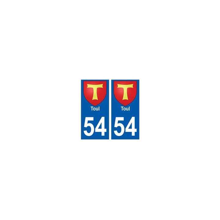 54 Toul  blason autocollant plaque stickers ville