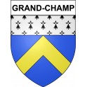 Pegatinas escudo de armas de Grand-Champ adhesivo de la etiqueta engomada