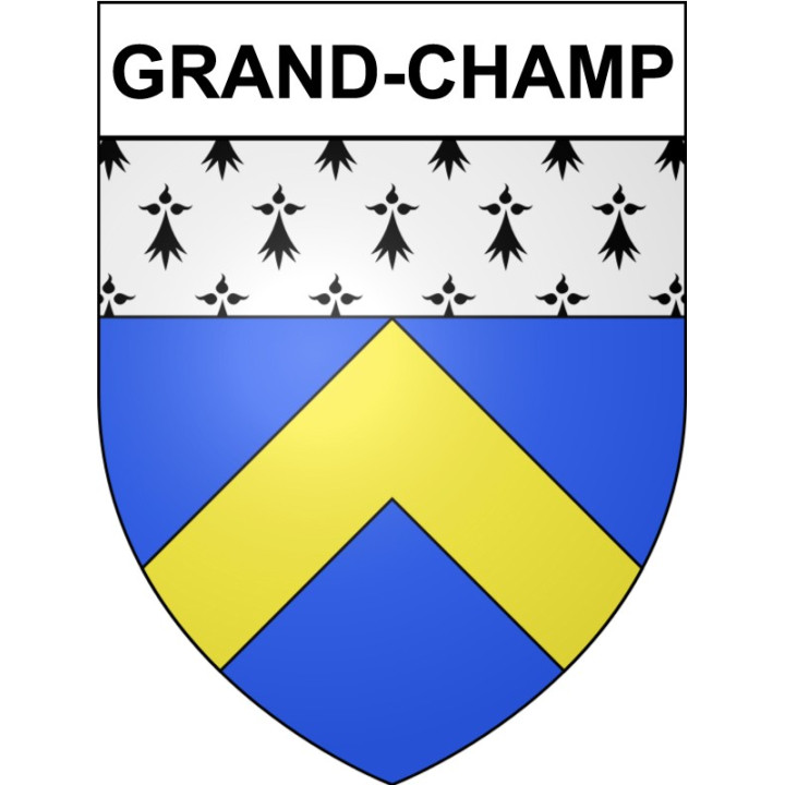 Pegatinas escudo de armas de Grand-Champ adhesivo de la etiqueta engomada