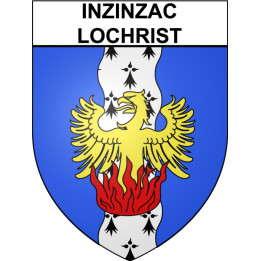 Pegatinas escudo de armas de Inzinzac-Lochrist adhesivo de la etiqueta engomada