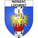 Pegatinas escudo de armas de Inzinzac-Lochrist adhesivo de la etiqueta engomada