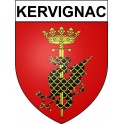 Pegatinas escudo de armas de Kervignac adhesivo de la etiqueta engomada