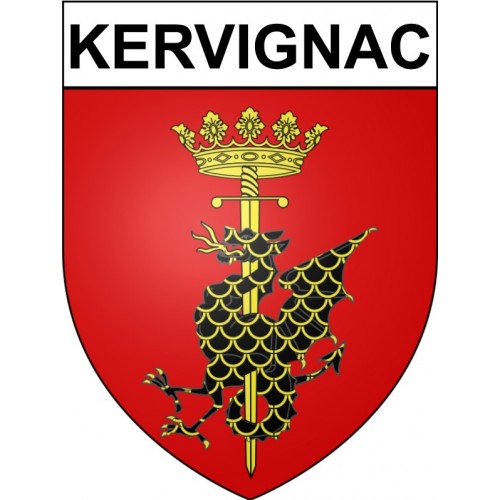 Kervignac Sticker wappen, gelsenkirchen, augsburg, klebender aufkleber
