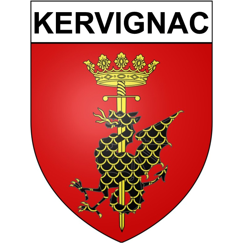 Stickers coat of arms Kervignac adhesive sticker