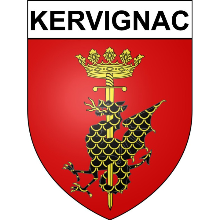 Kervignac Sticker wappen, gelsenkirchen, augsburg, klebender aufkleber