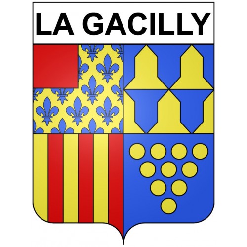 Pegatinas escudo de armas de La Gacilly adhesivo de la etiqueta engomada