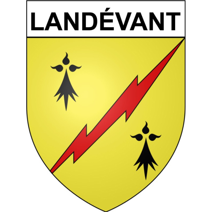 Landévant Sticker wappen, gelsenkirchen, augsburg, klebender aufkleber