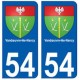54 Vandœuvre-lès-Nancy blason autocollant plaque stickers ville