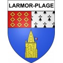Pegatinas escudo de armas de Larmor-Plage adhesivo de la etiqueta engomada