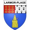 Pegatinas escudo de armas de Larmor-Plage adhesivo de la etiqueta engomada