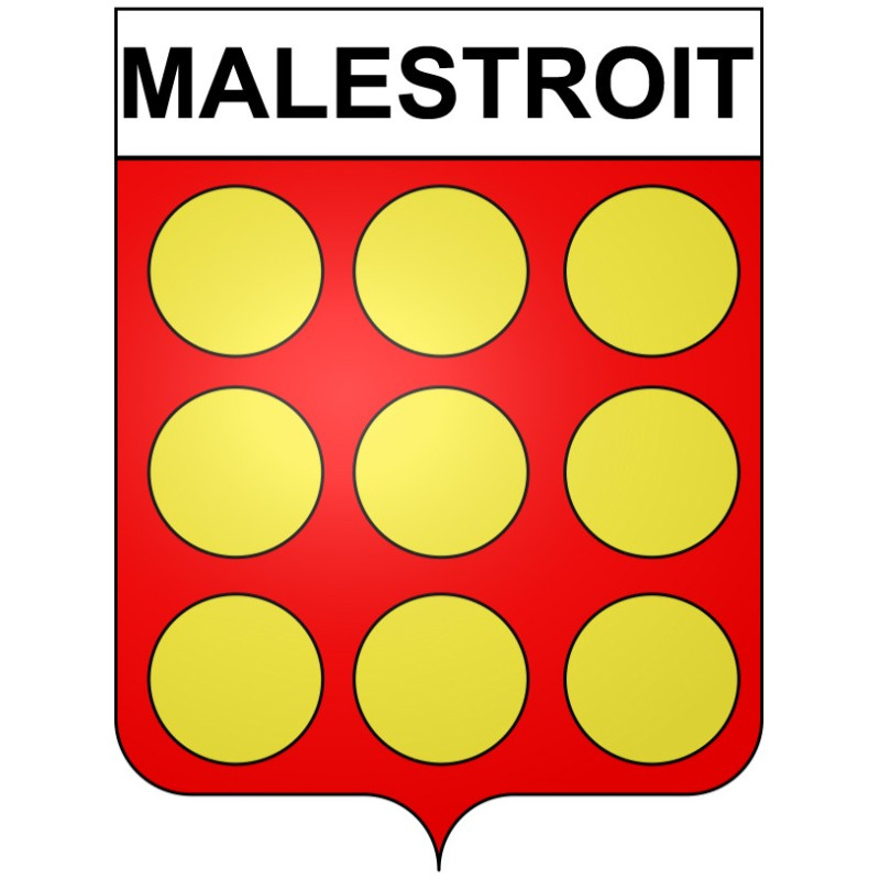 Stickers coat of arms Malestroit adhesive sticker
