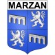 Marzan 56 ville Stickers blason autocollant adhésif