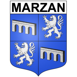 Pegatinas escudo de armas de Marzan adhesivo de la etiqueta engomada