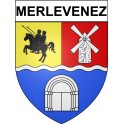 Pegatinas escudo de armas de Merlevenez adhesivo de la etiqueta engomada