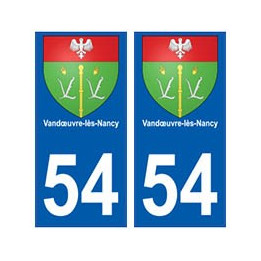 54 Vandœuvre-lès-Nancy blason autocollant plaque stickers ville