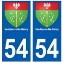 54 Vandœuvre-lès-Nancy blason autocollant plaque stickers ville