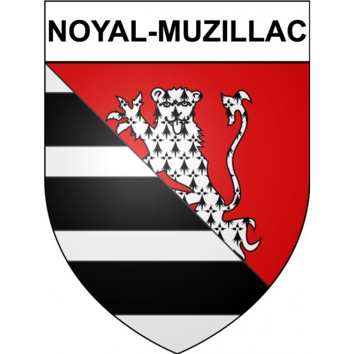 Pegatinas escudo de armas de Noyal-Muzillac adhesivo de la etiqueta engomada