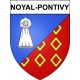 Pegatinas escudo de armas de Noyal-Pontivy adhesivo de la etiqueta engomada