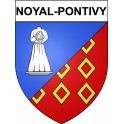 Pegatinas escudo de armas de Noyal-Pontivy adhesivo de la etiqueta engomada