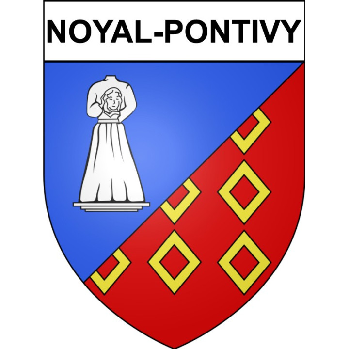 Stickers coat of arms Noyal-Pontivy adhesive sticker