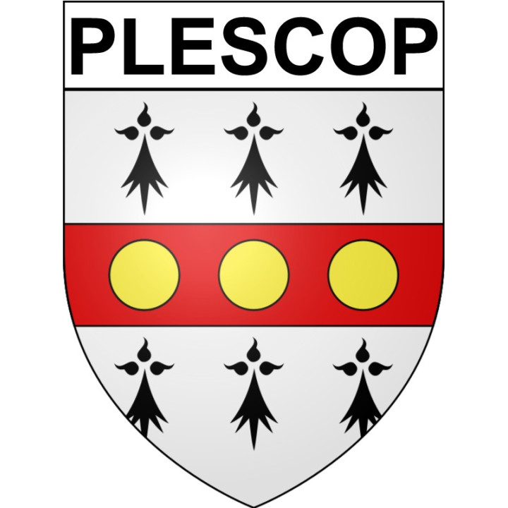 Stickers coat of arms Plescop adhesive sticker
