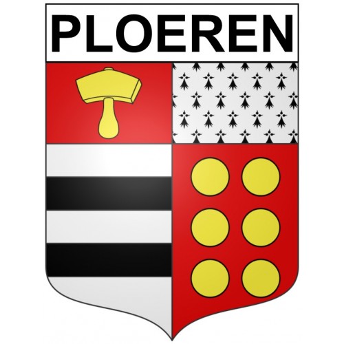 Pegatinas escudo de armas de Ploeren adhesivo de la etiqueta engomada