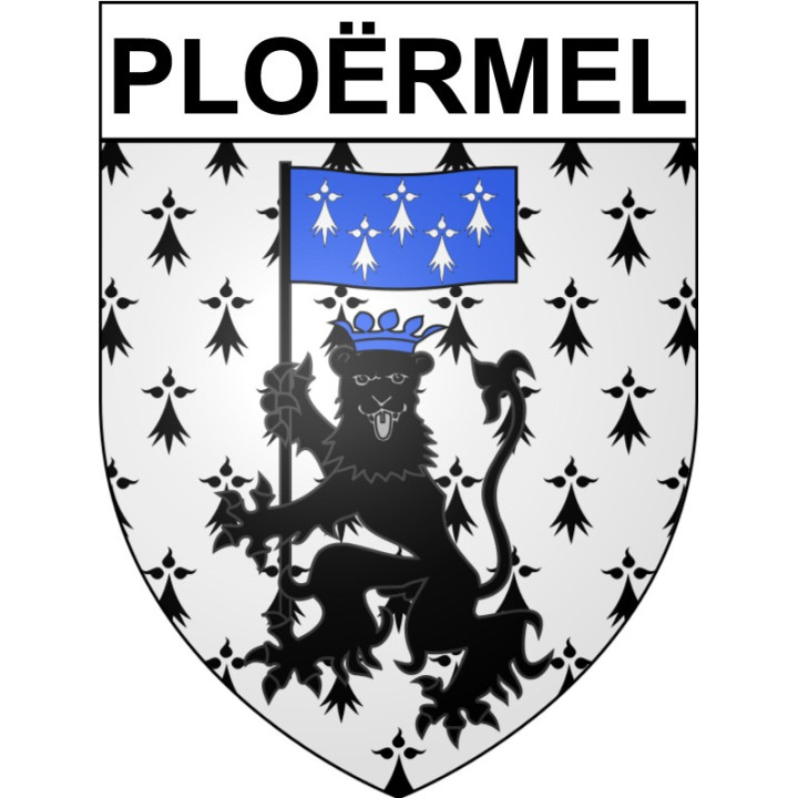 Ploërmel Sticker wappen, gelsenkirchen, augsburg, klebender aufkleber