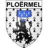 Pegatinas escudo de armas de Ploërmel adhesivo de la etiqueta engomada