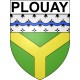Pegatinas escudo de armas de Plouay adhesivo de la etiqueta engomada