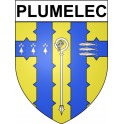 Pegatinas escudo de armas de Plumelec adhesivo de la etiqueta engomada