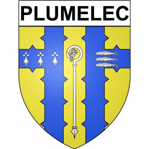 Stickers coat of arms Plumelec adhesive sticker