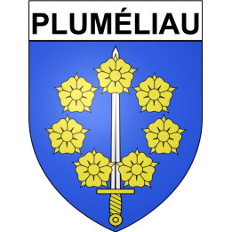 Stickers coat of arms Pluméliau adhesive sticker