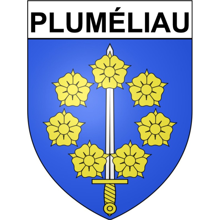 Pluméliau Sticker wappen, gelsenkirchen, augsburg, klebender aufkleber