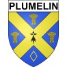 Pegatinas escudo de armas de Plumelin adhesivo de la etiqueta engomada