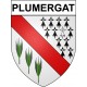 Pegatinas escudo de armas de Plumergat adhesivo de la etiqueta engomada