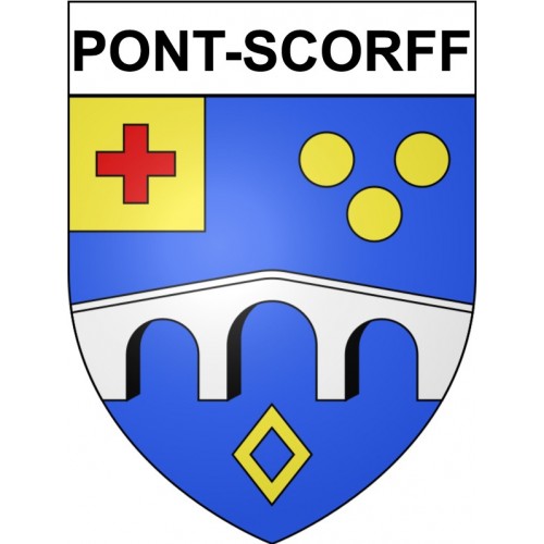 Pont-Scorff Sticker wappen, gelsenkirchen, augsburg, klebender aufkleber