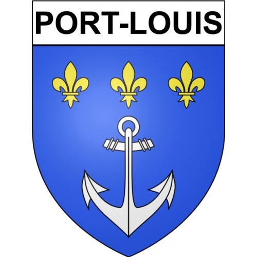 Pegatinas escudo de armas de Port-Louis adhesivo de la etiqueta engomada