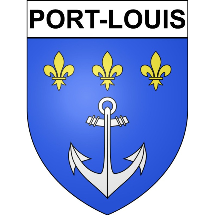 Pegatinas escudo de armas de Port-Louis adhesivo de la etiqueta engomada